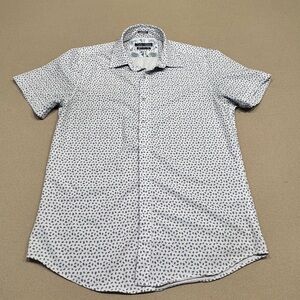 Cactus White and Blue Casual Button Down Shirt